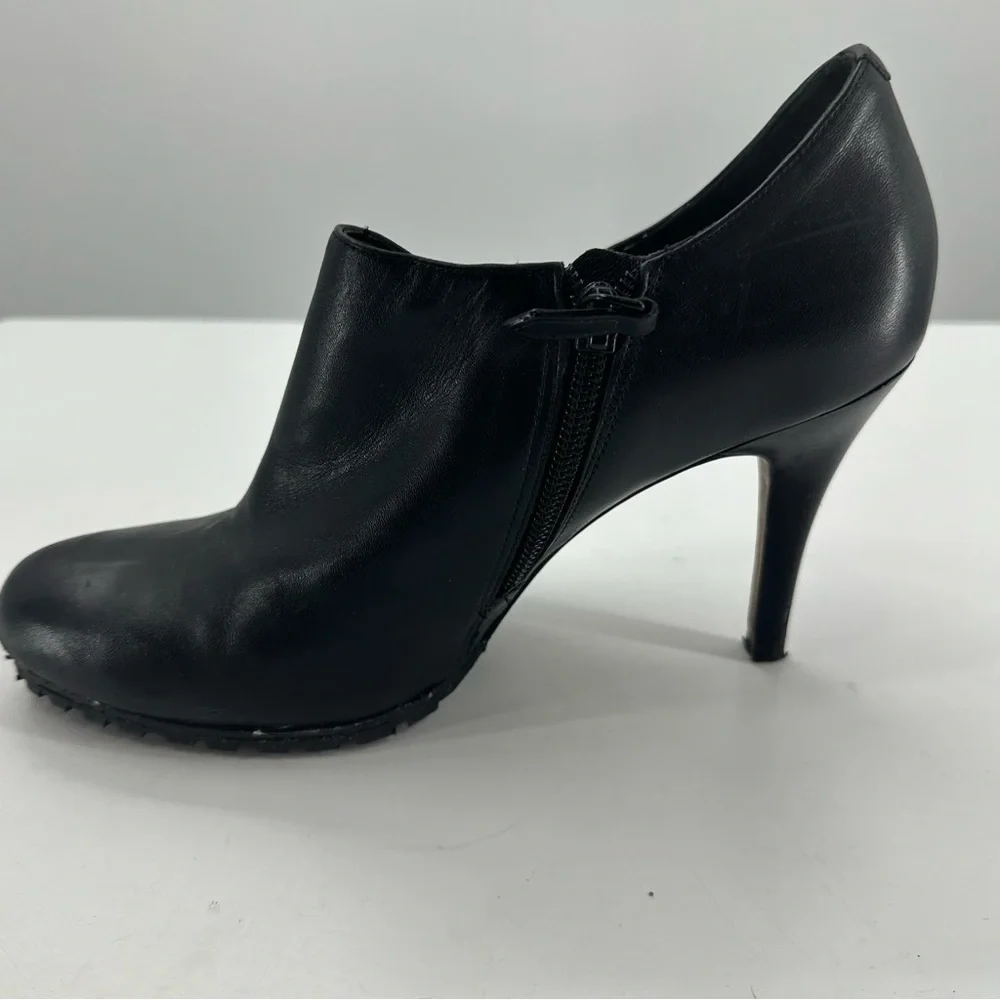 *Cole Haan Leather Booties Black Stiletto Heel Womens 8 with Dustbag - Picture 8 of 14